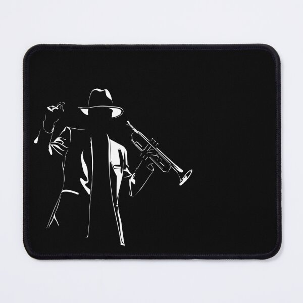 Item preview, Minimalist Jazz Trumpet Player Black Silhouette Art designed and sold by P-Design-Lab.