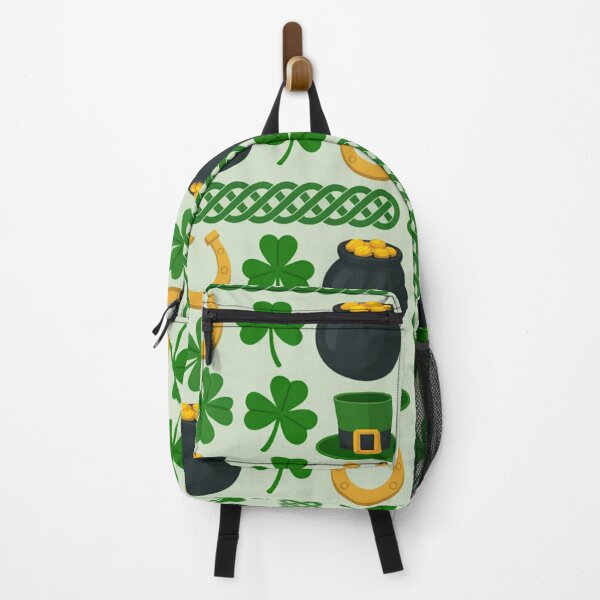 Item preview, St. Patrick's Day Seamless Pattern – Shamrocks, Leprechaun Hats & Gold designed and sold by Midnight Veil Designs.