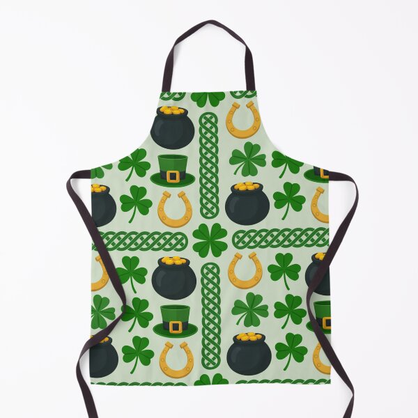 Item preview, St. Patrick's Day Seamless Pattern – Shamrocks, Leprechaun Hats & Gold designed and sold by Midnight Veil Designs.