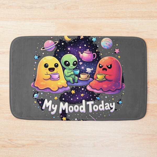 Item preview, My Mood Today T-Shirts – Cute Alien Ghost Tea Party Graphic designed and sold by KDesignCrafts.