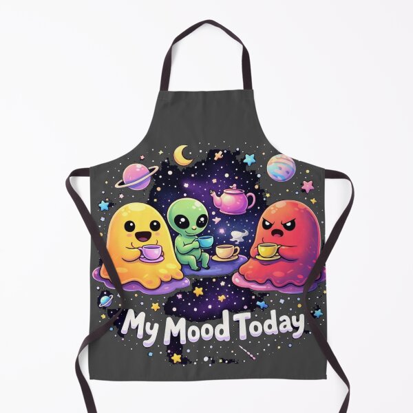 Item preview, My Mood Today T-Shirts – Cute Alien Ghost Tea Party Graphic designed and sold by KDesignCrafts.