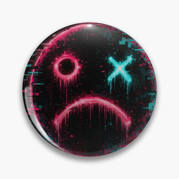 Item preview, Glitch Face – Sad Signal designed and sold by AlpineInkStudio.