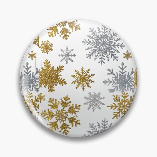 Item preview, Gold and Silver Snowflakes Pattern | Elegant Winter Holiday Design | Christmas Aesthetic | Festive Metallic Snowflake Artwork designed and sold by NoviaRobert.