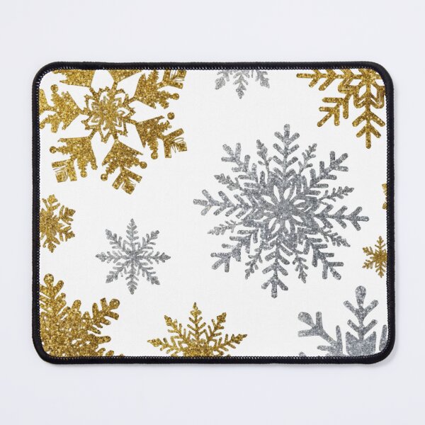 Item preview, Gold and Silver Snowflakes Pattern | Elegant Winter Holiday Design | Christmas Aesthetic | Festive Metallic Snowflake Artwork designed and sold by NoviaRobert.