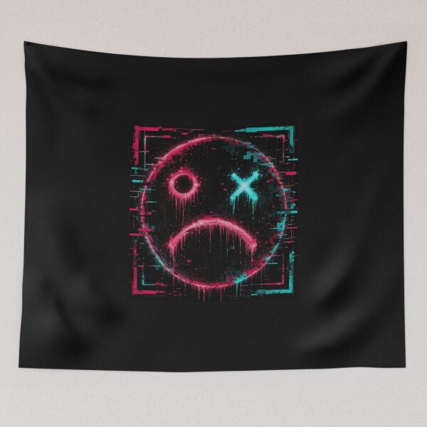 Item preview, Glitch Face – Sad Signal designed and sold by AlpineInkStudio.