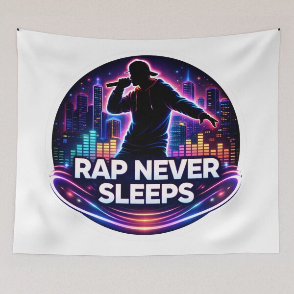 Item preview, Rap Never Sleeps Neon City designed and sold by lorand-designs.