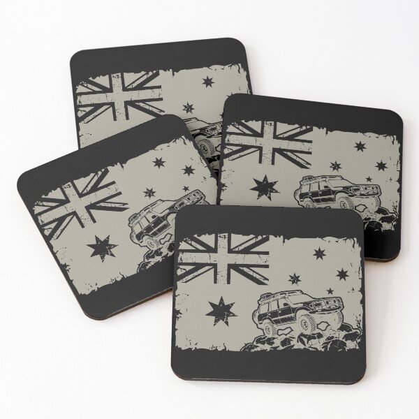 Item preview, Land Cruiser 80 Series Australian Flag Modified Off-Road 4x4 Heritage - Cream designed and sold by Off-Road-Zone.