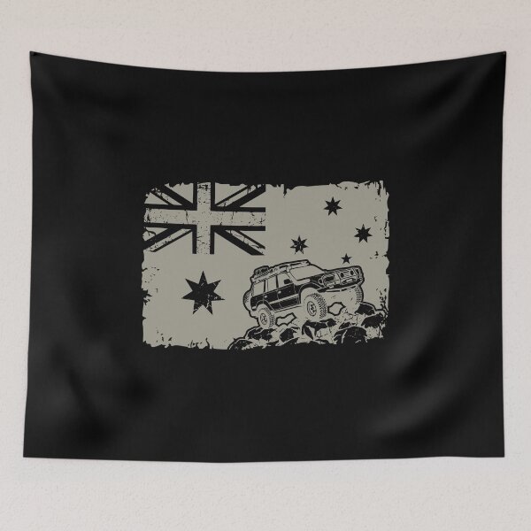 Item preview, Land Cruiser 80 Series Australian Flag Modified Off-Road 4x4 Heritage - Cream designed and sold by Off-Road-Zone.