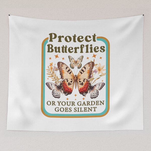 Item preview, Protect Butterflies Or Your Garden Goes Silent | Vintage Butterfly Garden Design designed and sold by Dmetalx Art Apparel.