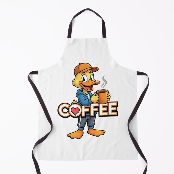 Item preview, Funny Duck Coffee Lover Cute Cartoon Duck Drinking Coffee designed and sold by MyStore2025.