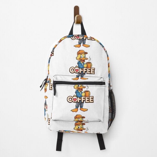 Item preview, Funny Duck Coffee Lover Cute Cartoon Duck Drinking Coffee designed and sold by MyStore2025.