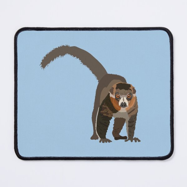 Item preview, M is for Mongoose Lemur,Mongoose Lemur Illustration – Unique Primate Art for Wildlife and Nature Lovers designed and sold by PrettylittlepastelUk.
