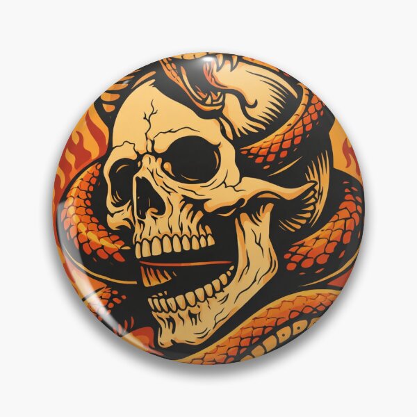 Item preview, Skull and Snake Fire Poster designed and sold by solenith.