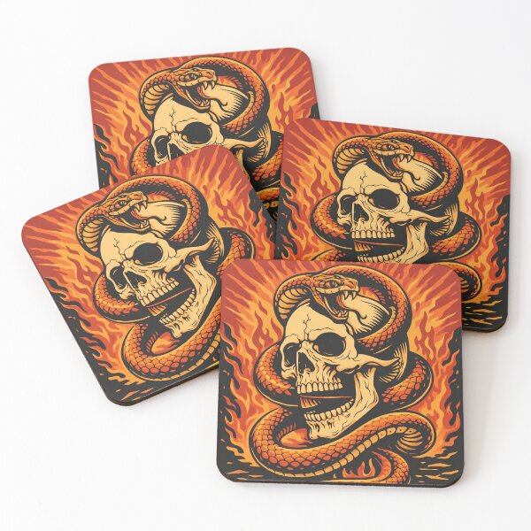 Item preview, Skull and Snake Fire Poster designed and sold by solenith.