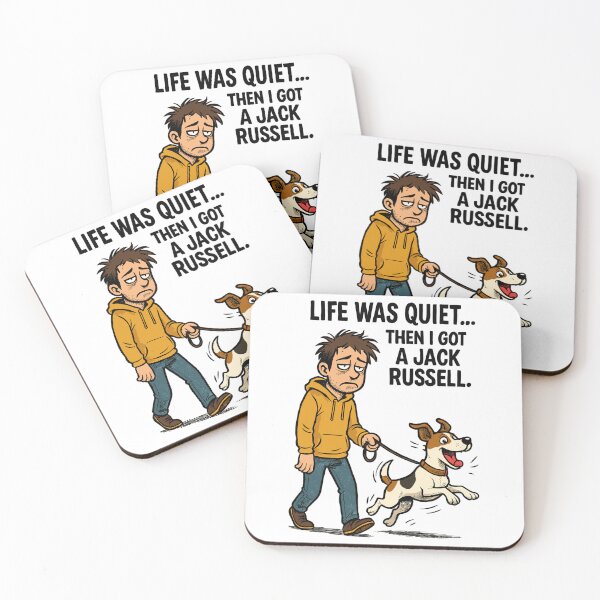 Item preview, Life Was Quiet - Funny Jack Russell Comic designed and sold by Pineapple-Tree.