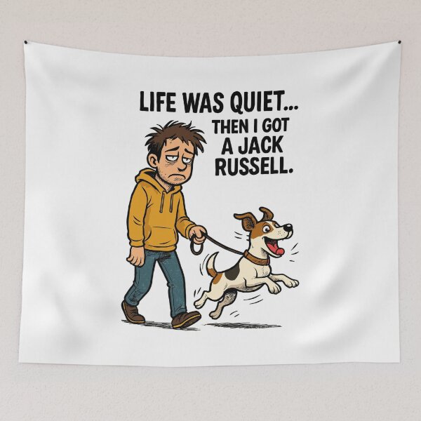 Item preview, Life Was Quiet - Funny Jack Russell Comic designed and sold by Pineapple-Tree.