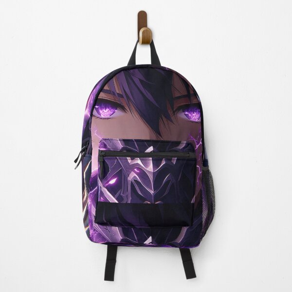 Item preview, Awakened Void Anti-Hero: Intense Purple Glowing Eyes and Mana-Infused Magic Gauntlet Anime Portrait designed and sold by MouradStudio.