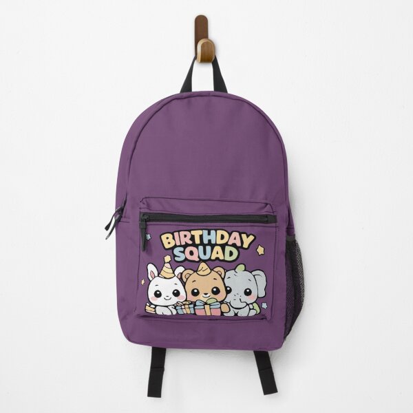 Item preview, Happy Birthday Squad Cute Characters, Kids Fun Cartoon Design, Positive Vibes Graphic, Colorful Crew T-Shirt, Playful Design designed and sold by VectorJoy.