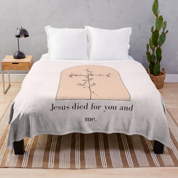 Item preview, Jesus Died for You and Me ~ Christian Quote designed and sold by ArtsieChristian.