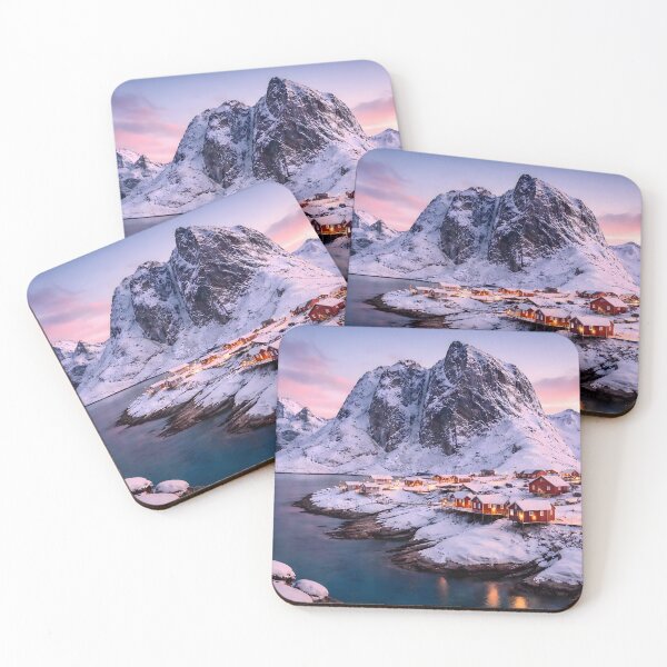 Item preview, Snowy Village by the Mountains designed and sold by Yomere.