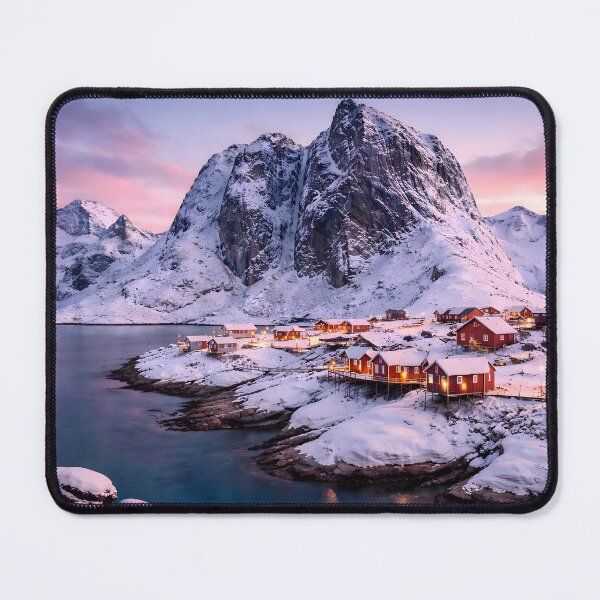 Item preview, Snowy Village by the Mountains designed and sold by Yomere.