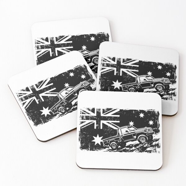 Item preview, Land Cruiser 70 Series Pickup FJ75 Australian Flag 4x4 Heritage Graphic designed and sold by Off-Road-Zone.