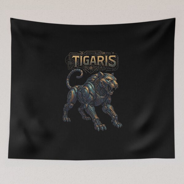 Item preview, Tigaris – Robotic Tiger Futuristic Mech Design | Cybernetic Apex Predator, AI Tech Beast, Mechanical Wild Cat designed and sold by Typologystudios.