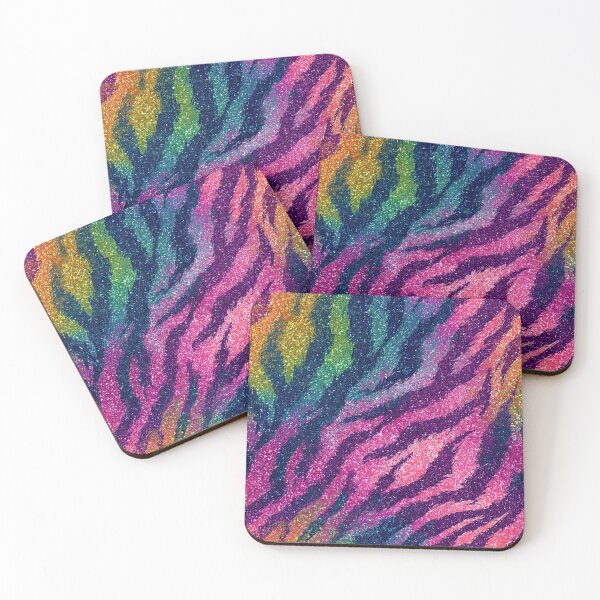 Item preview, Rainbow Faux Glitter Zebra Animal Print Seamless Pattern designed and sold by Nyx Creates.