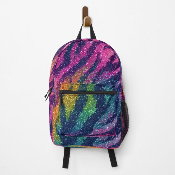 Artikelvorschau, Nahtloses Muster mit Regenbogen-Glitzer-Effekt und Zebra-Tierprint entworfen und verkauft von Nyx Creates.