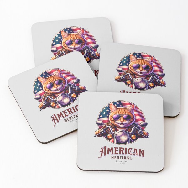 Item preview, american heritage since 1988 . Funny American cat design designed and sold by stylboutique.