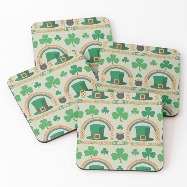 Item preview, St. Patrick's Day Seamless Pattern – Leprechaun Hats, Rainbows & Shamrocks designed and sold by Midnight Veil Designs.