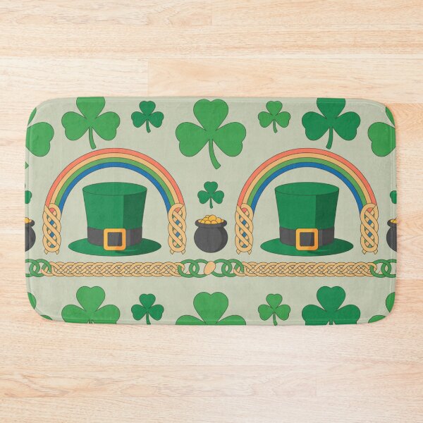 Item preview, St. Patrick's Day Seamless Pattern – Leprechaun Hats, Rainbows & Shamrocks designed and sold by Midnight Veil Designs.