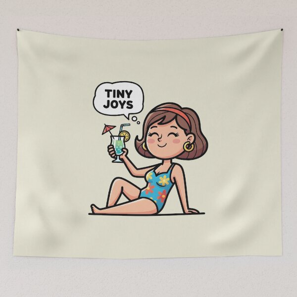 Item preview, Tiny Joys – Relaxed Beach Mom Self Care Design designed and sold by Sea Gem.