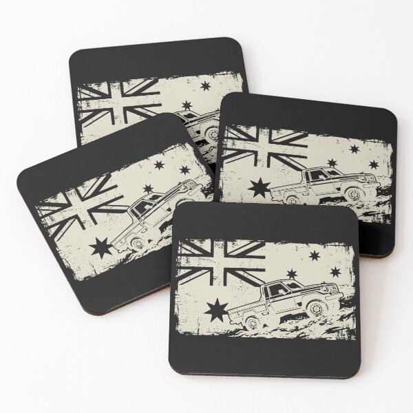 Item preview, Land Cruiser 70 Series Pickup FJ75 Australian Flag 4x4 Heritage - Cream designed and sold by Off-Road-Zone.