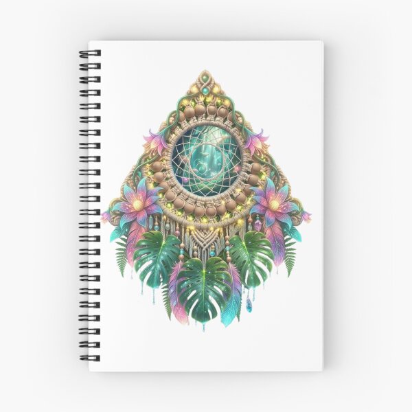 Aperçu de l'œuvre T-shirt Boho Amulet – Attrape-rêves magique tropical créée et vendue par MerchlyMike.