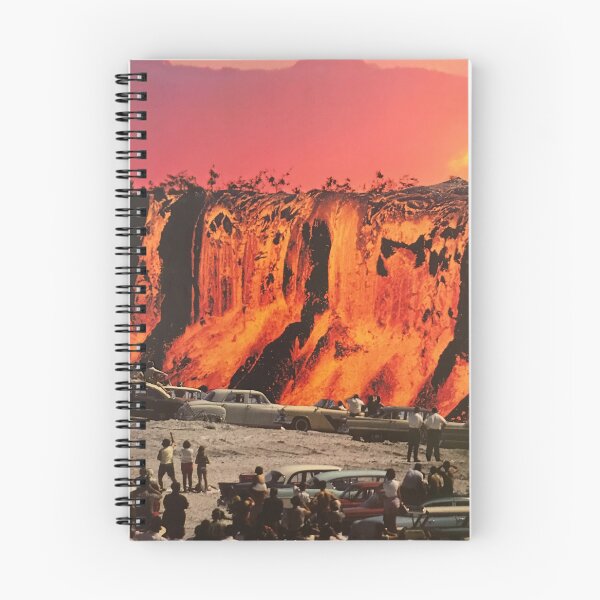 Item preview, vintage volcano collage sunset designed and sold by seventies.collages.