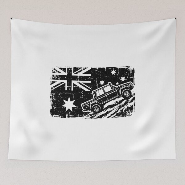 Item preview, Land Cruiser 70 Series Crew Cab Pickup Distressed Australian Flag 4x4 Design designed and sold by Off-Road-Zone.