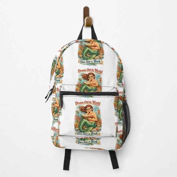 Item preview, Discover your peace: Retro mermaid while reading designed and sold by Pineapple-Tree.
