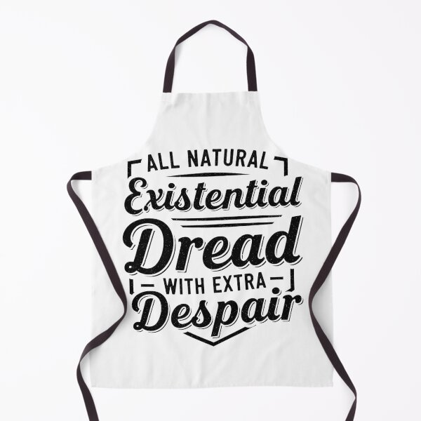 Aperçu de l'œuvre All Natural Existential Dread – Retro Funny Statement  créée et vendue par Pollock.
