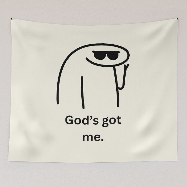 Item preview, God's Got Me ~ Christian-Doodle Meme designed and sold by ArtsieChristian.