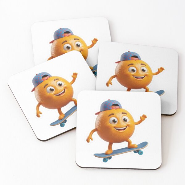 Item preview, Skater Orange - Cool 3D Orange Skateboard Vibe Sticker designed and sold by Sticker Art Shop.