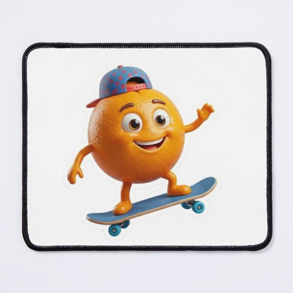 Item preview, Skater Orange - Cool 3D Orange Skateboard Vibe Sticker designed and sold by Sticker Art Shop.