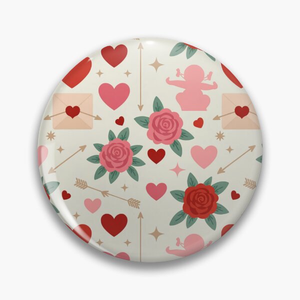 Item preview, Valentine's Day Seamless Pattern – Hearts, Roses & Cupid designed and sold by Midnight Veil Designs.
