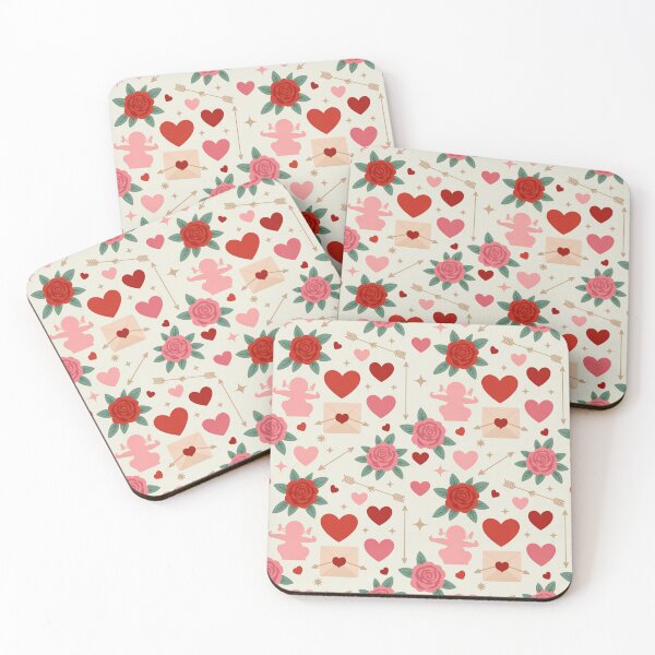Item preview, Valentine's Day Seamless Pattern – Hearts, Roses & Cupid designed and sold by Midnight Veil Designs.