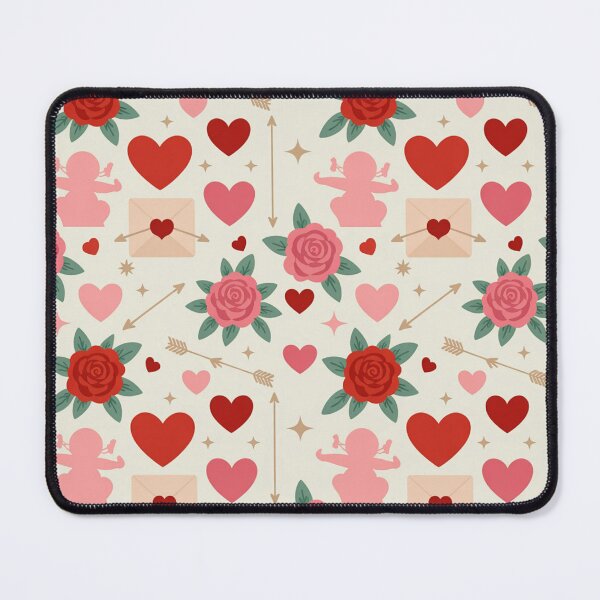 Item preview, Valentine's Day Seamless Pattern – Hearts, Roses & Cupid designed and sold by Midnight Veil Designs.