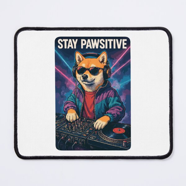 Item preview, Shiba Inu DJ Stay Pawsitive Streetwear Club designed and sold by Pineapple-Tree.