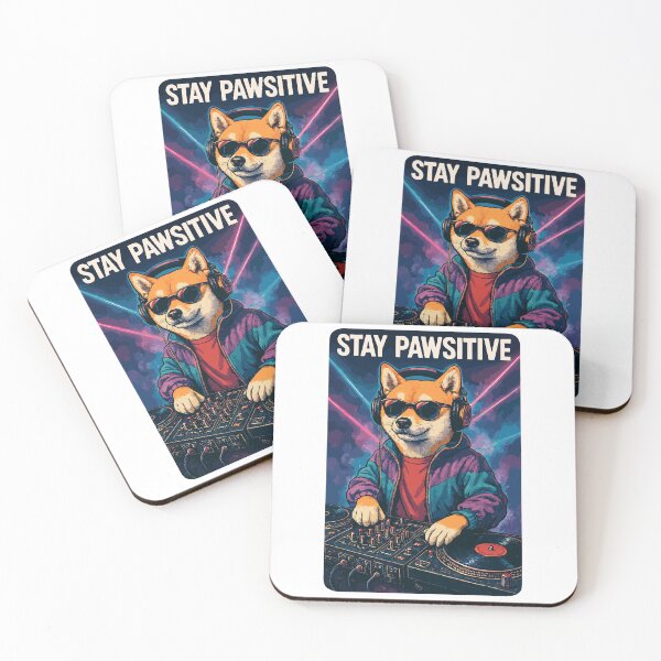 Item preview, Shiba Inu DJ Stay Pawsitive Streetwear Club designed and sold by Pineapple-Tree.