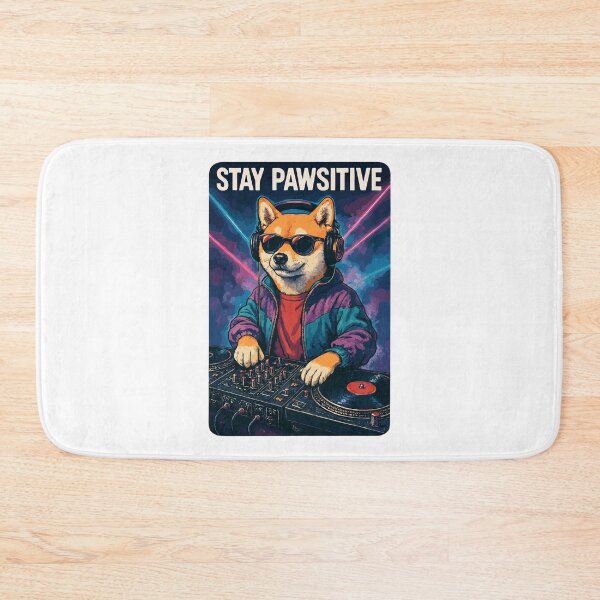Item preview, Shiba Inu DJ Stay Pawsitive Streetwear Club designed and sold by Pineapple-Tree.