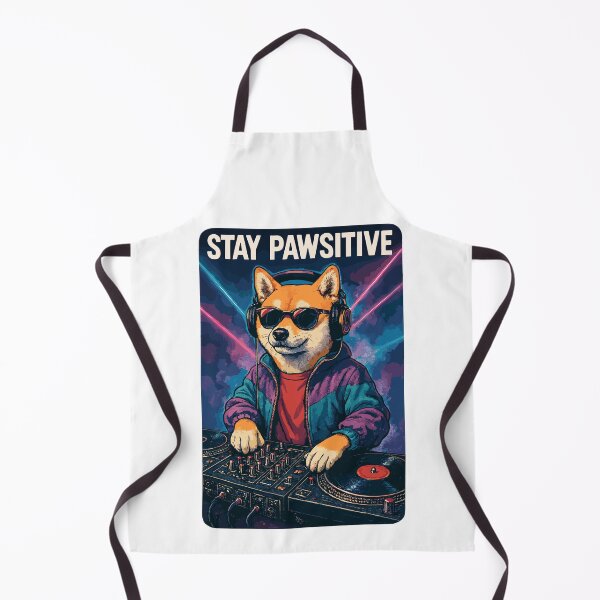 Item preview, Shiba Inu DJ Stay Pawsitive Streetwear Club designed and sold by Pineapple-Tree.