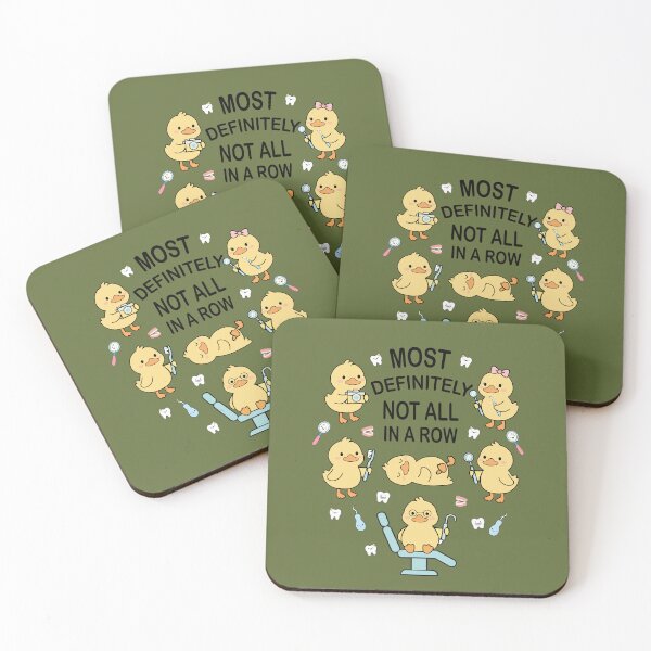 Item preview, Most Definitely Not All in A Row Funny Dentist Duck Joke designed and sold by FreshVibe Prints.